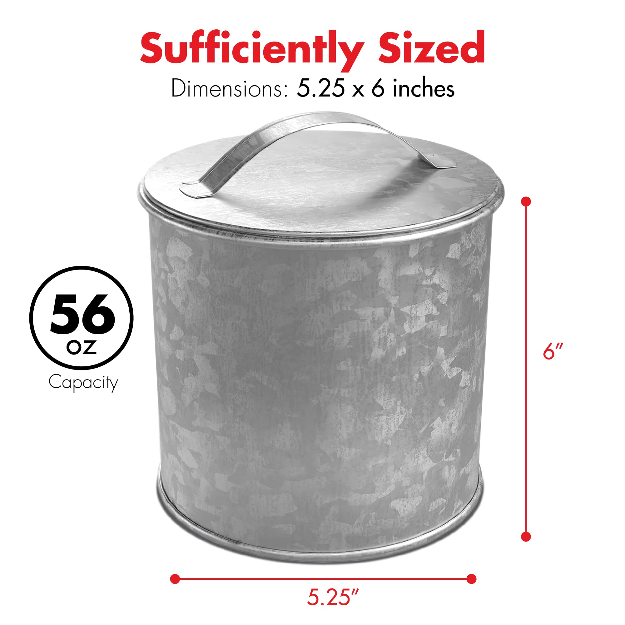 Amazon | Amici Home Newport 収納キャニスター メタル缶 56液量オンス